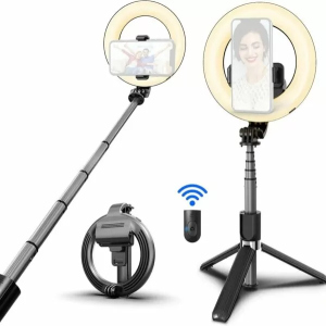 хорошая модель Cелфи палка с пультом и LED подсветкою UKC Selfie Stick L07 Black