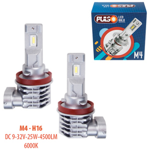 Автолампи Pulso M4-H16/LED-chips CREE/9-32v/2x25w/4500Lm/6000K (M4-H16) в Одесі