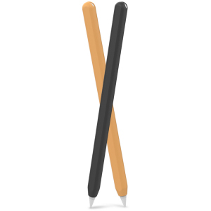 Силіконові чохли AhaStyle для Apple Pencil 2 комплект 2 шт Чорний, оранжевий (AHA-01650-BNO)