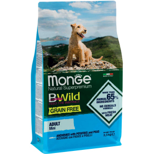 Сухой корм Monge Dog Bwild Gr.Free Mini анчоус 2.5 кг (8009470004725) в Одессе