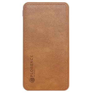 Батарея універсальна Florence LEATHER Li-Pol 10000mAh Brown (FL-3024-N) в Одесі