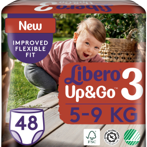 Підгузки-трусики Libero Up&amp;Go 3 5-9 кг 48 шт (7322541165752) краща модель в Одесі