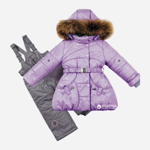 Зимний комплект пуховой (куртка + полукомбинезон) Baby Line Z74-15 98 см Серо-сиреневый (ROZ6400137743) лучшая модель в Одессе