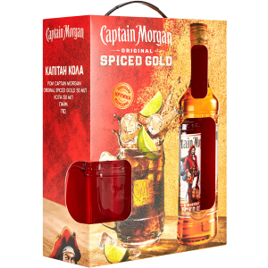 Ромовый напиток Captain Morgan Spiced Gold 0.7 л 35% + кружка (8680325258274_4820178650878) лучшая модель в Одессе