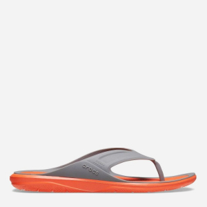 В'єтнамки Crocs Swiftwater Wave Flip Sgy 206242-0EK 39-40 (M7) 24.6 см Сірі з помаранчевим (191448454354) краща модель в Одесі