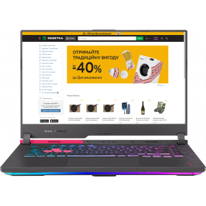 Ноутбук ASUS ROG Strix G15 G513IE-HF032 (90NR0583-M01830) Electro Punk + фірмовий килимок для миші ТОП в Одесі