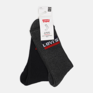 Набір шкарпеток Levi's 902012001-208 35-38 2 пари Mid Grey/Black (8718824835198) надійний