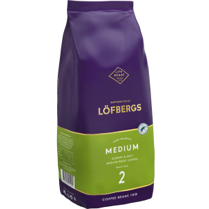 Кофе в зернах Lofbergs Medium 1 кг (7310050012292)