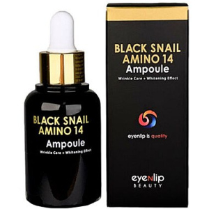 Сыворотка для лица Eyenlip Black Snail Amino 14 Ampoule с фильтратом муцина улитки 30 мл (8809555250845)