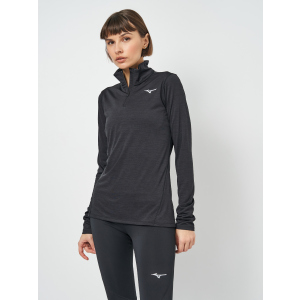 Спортивная кофта Mizuno Impulse Core LS HZ J2GA171609 S Черная (5059431209723) лучшая модель в Одессе