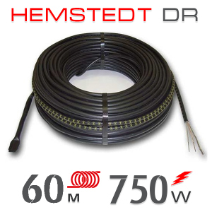 Нагревательный кабель Hemstedt DR 12,5 Вт - 60 м