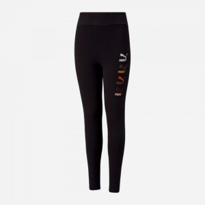 Спортивные леггинсы детские Puma Classics Graphics Leggings 58929101 116 см Black (4063699366389) ТОП в Одессе