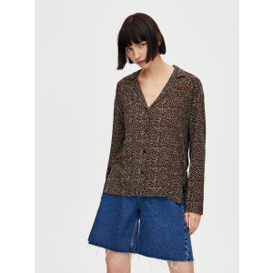 Блузка Pull & Bear XAZ238281KQZP L Черная с бежевым (DD8000004766560) лучшая модель в Одессе