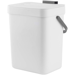 Відро для сміття MVM з кришкою BIN-11 5л Біло-антрацитове (BIN-11 5L WHITE/ANTHRACITE)