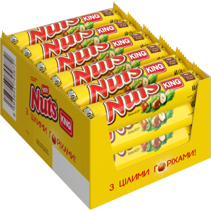 Упаковка батончиків NESTLE NUTS King size 24 шт х 60 г (8593893745872) надійний