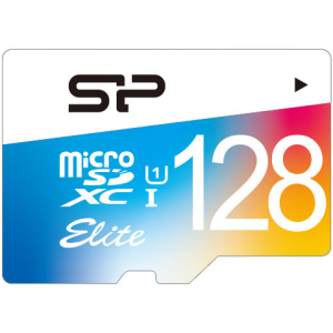 Silicon Power Elite Color microSDXC 128GB Class 10 UHS-I + adapter (SP128GBSTXBU1V21SP) надежный