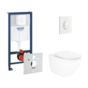 купить Набор инсталляция 4 в 1 Grohe Rapid SL 38722001 + унитаз с сиденьем Qtap Robin QT13332141ERW (38722001QT13332141ERW)