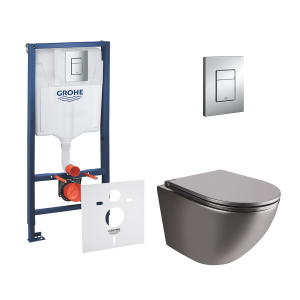 Набор инсталляция 4 в 1 Grohe Rapid SL 38772001 + унитаз с сиденьем Qtap Robin QT1333046ENRMB (38772001QT1333046ENRMB)