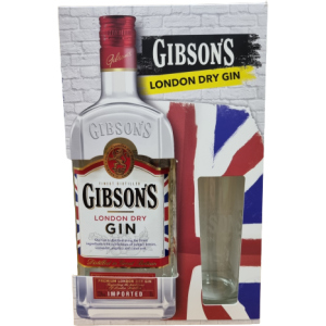 Джин Gibson's London Dry 0.7 л 37.5% + келих (4820196540175)