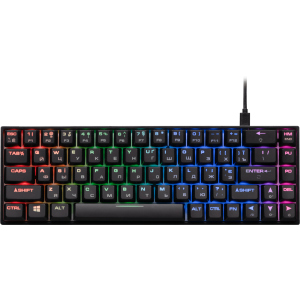 Клавіатура провідна 2E Gaming KG370 RGB 68key Gateron Blue USB Black (2E-KG370UBK-BL) ТОП в Одесі