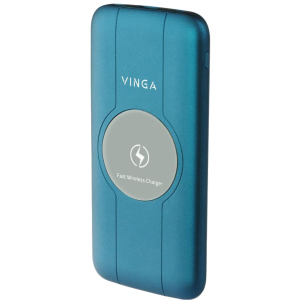 УМБ Vinga Wireless QC3.0 PD Soft Touch 10000 mAh Blue (BTPB3510WLROBL) ТОП в Одесі