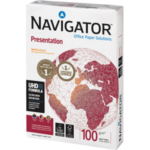 Папір офісний Navigator Presentation A4 100 г/м2 клас A 500 листів Білий (5602024530232) краща модель в Одесі