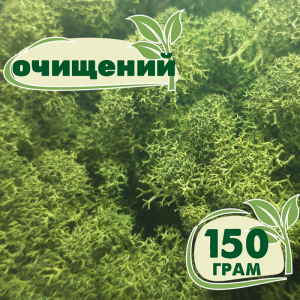 Очищений мох стабілізований ягель Nordic moss Зелений темний 150 грам ТОП в Одесі