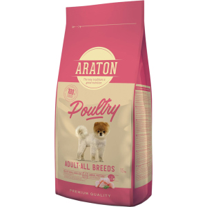 Сухой корм ARATON Poultry Adult All Breeds для взрослых собак 15 кг (ART45636) (4771317456366) ТОП в Одессе