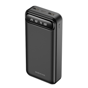 Павербанк Borofone 20000mAh|2xUSB/1xType-C, 2A|для iPhone/Android black ТОП в Одессе