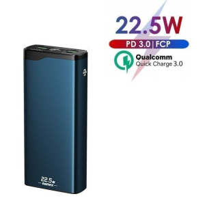 Павербанк Remax 30000 mAh 22.5W Quick Charge LED Power Bank |2xUSB/1xType-C, PD/QC, 20W, 3A для Android/iOS Blue в Одессе