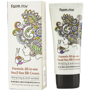 Многофункциональный ББ-крем Farmstay Formula All-In-One Snail Sun BB Cream SPF50+ PA+++ с экстрактом улитки 50 г (8809297384303) ТОП в Одессе