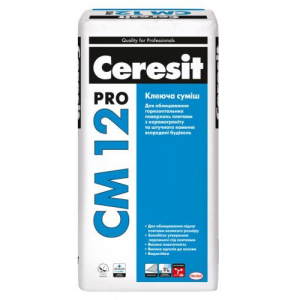 Клеящая смесь для напольных плит и керамогранита Ceresit CM 12 pro 27кг в Одессе