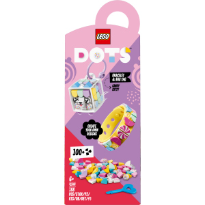 Конструктор LEGO DOTS «Сладкая кошка». Браслет и бирка для чемодана 188 деталей (41944)