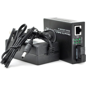 Медіаконвертер Voltronic POE, FT-1G1EPS-20, SC 20 км, Fast Ethernet 10/100/1000 Мбіт/с, 48 В, 2,5 А (0+70 °C), + перехідник (BLY-1G1EFEP) надежный