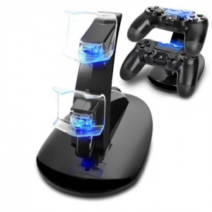 Двойная зарядная станция Dual USB Charging Stand для геймпадов PlayStation (PS4 / PS4 Slim / PS4 Pro) Dualshock 4 Черный Без Бренда лучшая модель в Одессе