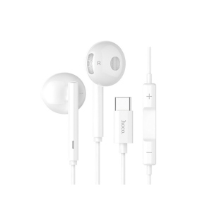 Наушники Hoco L10 Acoustic Type-C wired earphones with mic White ТОП в Одессе