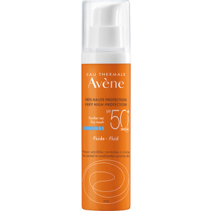 Сонцезахисний флюїд Avene SPF50+ для нормальної, комбінованої шкіри 50 мл (3282770112047) надійний