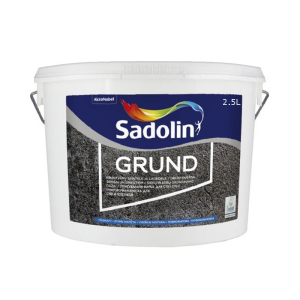 Грунт дисперсионный SADOLIN GRUND для впитывающих поверхностей белый (база ВW) 2,5л надежный