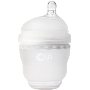 Детская силиконовая антиколиковая бутылочка Olababy GentleBottle Frost Белый 120 мл (80410)