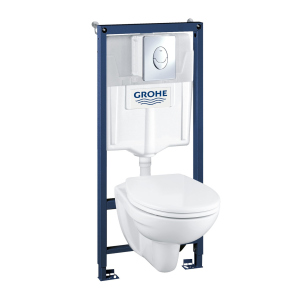 Инсталяция Grohe Solido Perfect 4в1 38721001 с подвесным унитазом 51,7х35.4 в комплекте с сидением Soft-close рейтинг