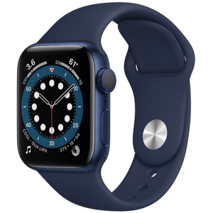 Смарт-часы Apple Watch Series 6 GPS 40mm Blue Aluminium Case with Deep Navy Sport Band (MG143UL/A) лучшая модель в Одессе