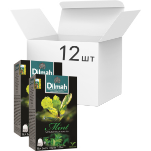 Упаковка чая черного пакетированного Dilmah Мята 12 шт по 20 пакетиков (19312631142171) в Одессе