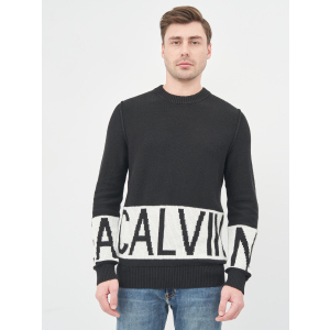 Джемпер Calvin Klein Jeans Blocking Logo Ckj Sweater J30J316583-BEH XXL CK Black (8719853134146) ТОП в Одесі