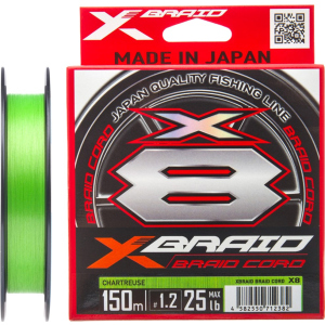 Шнур YGK X-Braid Braid Cord X8 150 м #0.6/0.128 мм 14lb/6.3 кг (55450359) ТОП в Одессе