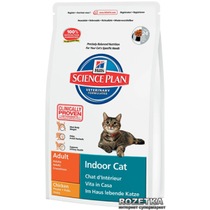 купити Сухий корм для кішок Hills Science Plan Feline Adult Indoor Cat зі смаком курки 1.5 кг (7524,08) (052742752402)