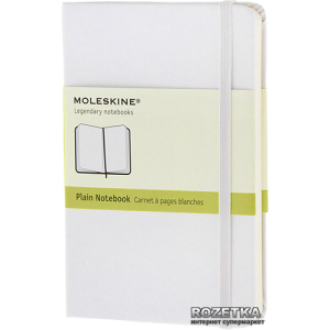 Записная книга Moleskine Classic 9 x 14 см 192 страницы нелинованная Белая (9788866137191)