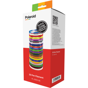 Набір нитки Polaroid 1.75 мм PLA для ручки 3D 22 кольори (PL-2503-00) ТОП в Одесі