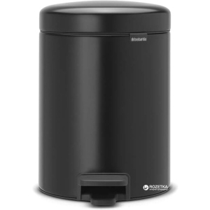 Відро для сміття Brabantia Pedal Bin 5 л Matt Black (112928) ТОП в Одесі