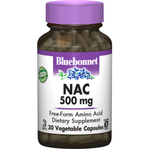 Амінокислота Bluebonnet Nutrition NAC (N-Ацетил-L-Цистеїн) 500 мг 30 гелевих капсул (743715000629) ТОП в Одесі