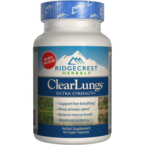 Натуральна добавка Ridgecrest Herbals Clear Lungs Extra Strength 60 гелевих капсул (355724001544) краща модель в Одесі